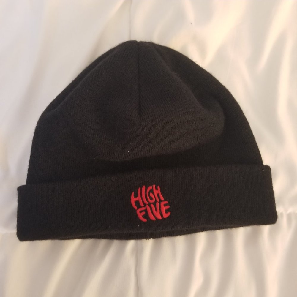 Black Beanie with Graphic